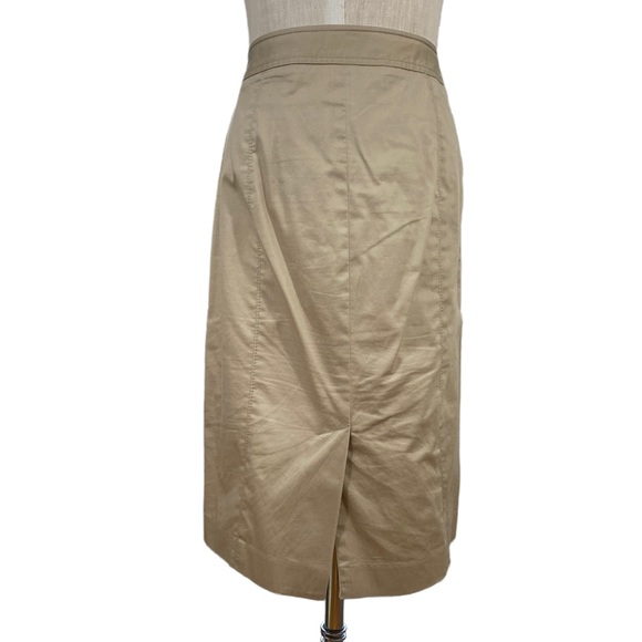 Tan Pencil Skirt with Charming Details - Picture 4 of 10